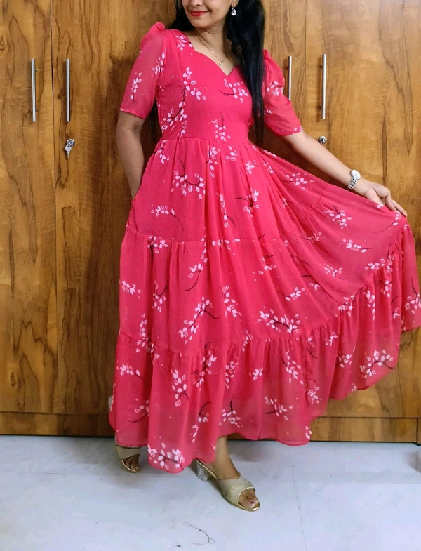 Floral Georgette feeding maxi - M