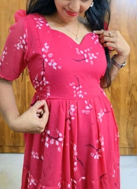 Floral Georgette feeding maxi - M