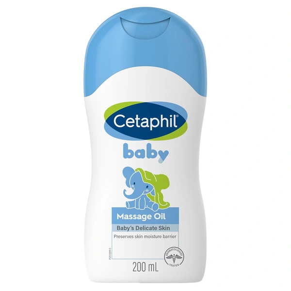 Cetaphil Baby Massage Oil 200ml | Hydrates and Soothes | Baby Oil Without Artificial Fragrances | Non-irritating | Dermatologist-tested | Paraben-free