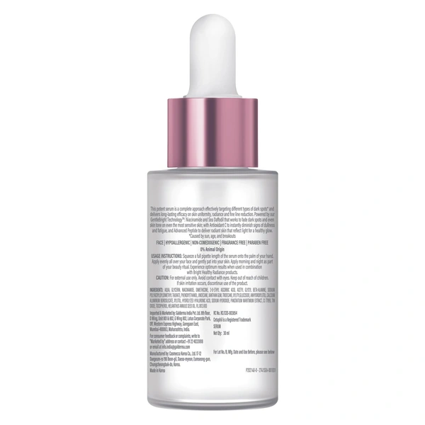 Cetaphil Bright Healthy Radiance Brightening 30ml Glow Serum | GentleBright Technology' with Antioxidant C and Advanced Peptide Removes Darkness & Dullness