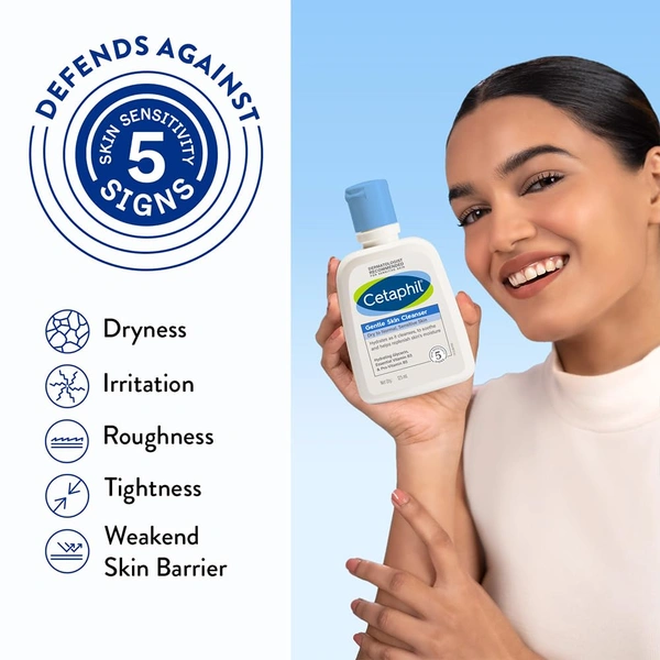 Cetaphil Face Wash Gentle Skin Cleanser for Dry to Normal, Sensitive Skin, 125 ml