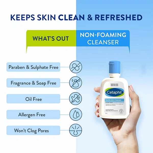 Cetaphil Hydrated Skin Twin Pack: Cleanser 60ml + Moisturising Lotion 60ml | For Dry to Normal, Sensitive Skin | Gentle, Non-Irritating Daily Skincare