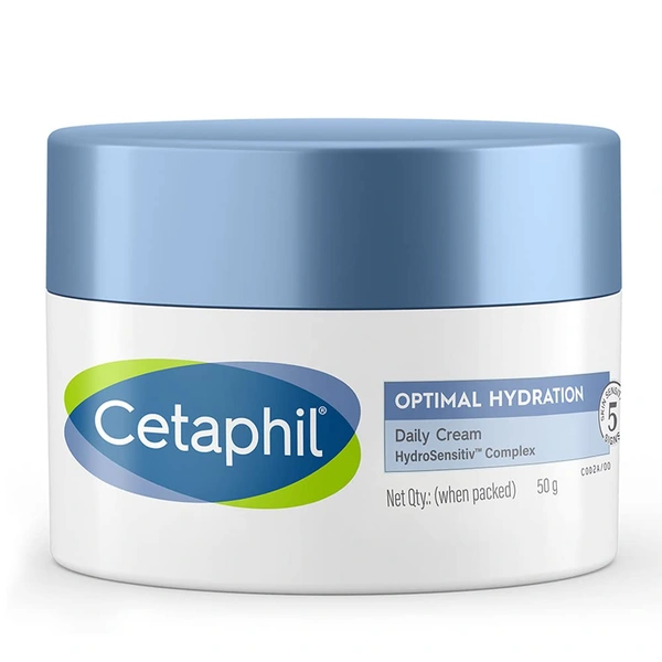 Cetaphil Optimal Hydration Daily Cream 50g With Hyaluronic Acid for Deep Moisturizer and Lightweight