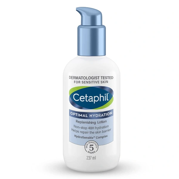 Cetaphil Optimal Hydration Replenishing Body Lotion 237ml | Suitable for sensitive skin and daily use |Long-lasting, deep hydration for all skin types