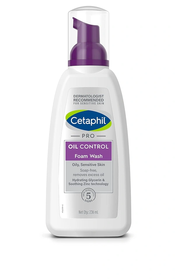 Cetaphil PRO Oil Control Foam Face Wash for Acne & Oily Prone Skin 236ml, For Oily & Sensetive Skin