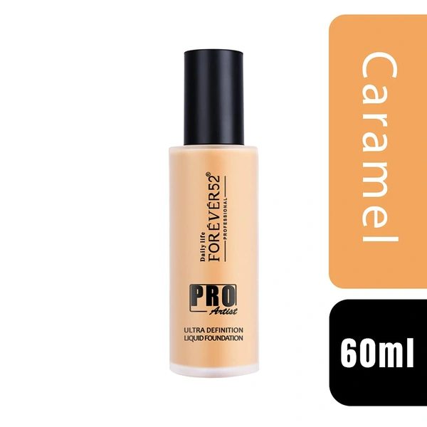 Forever52 Daily Life Pro Artist Ultra Definition Liquid Foundation Caramel-11 60ml | Professional Full Coverage Matte Foundation | Waterproof, Lightweight & Long-Lasting Formula