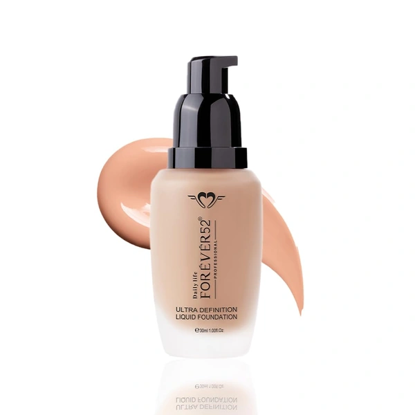 Forever52 Daily Life Ultra Definition Liquid Foundation Sundae-07 30ml | Professional High Coverage Foundation | Lightweight, Long-Lasting Matte Finish for Medium Skin