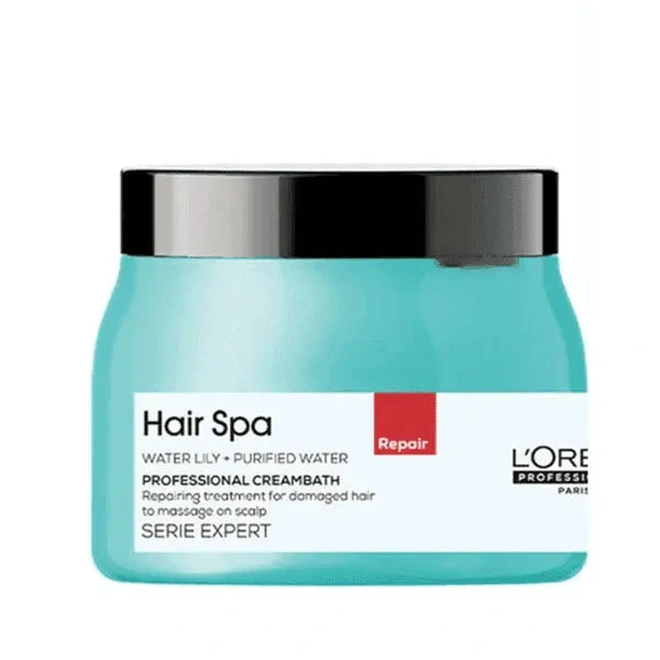 Loreal  Professional Hair Spa Repairing Creambath- 490g | Enriched Water Lily & Purified Water | Damaged Hair Treatment | Moisturizing Hair Mask | Frizz Control | Salon-Like Treatment at Home (Note:By Including Additional Weight charge of Product is 99/-)
