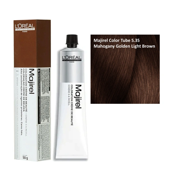 Loreal Professionnel Majirel Hair Color 5.35 Mahogany Golden Light Brown 60ml | Multi-Tone Reflect | Rich Shine