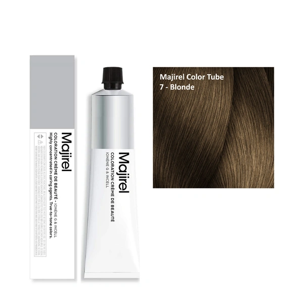 Loreal Professionnel Majirel Hair Color 7 Blonde 60ml | Classic Blonde Shade | Natural Shine