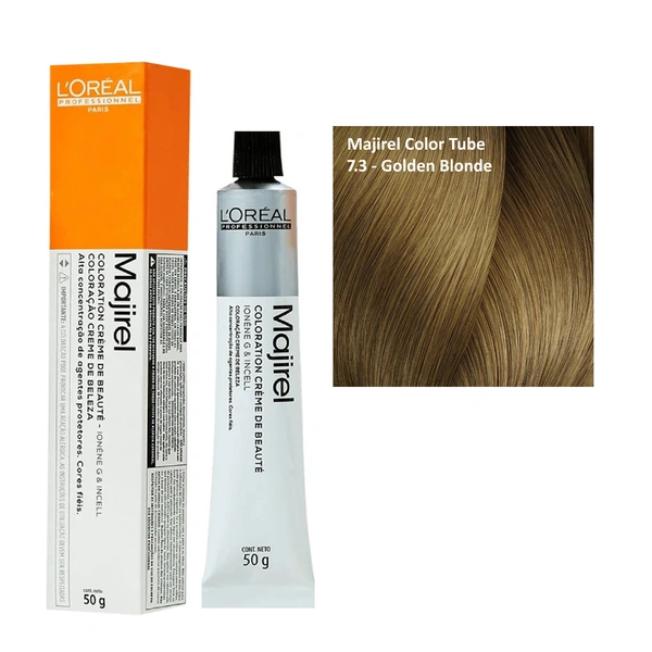 Loreal Professionnel Majirel Hair Color 7.3 Golden Blonde 60ml | Classic Golden Blonde | Natural Shine