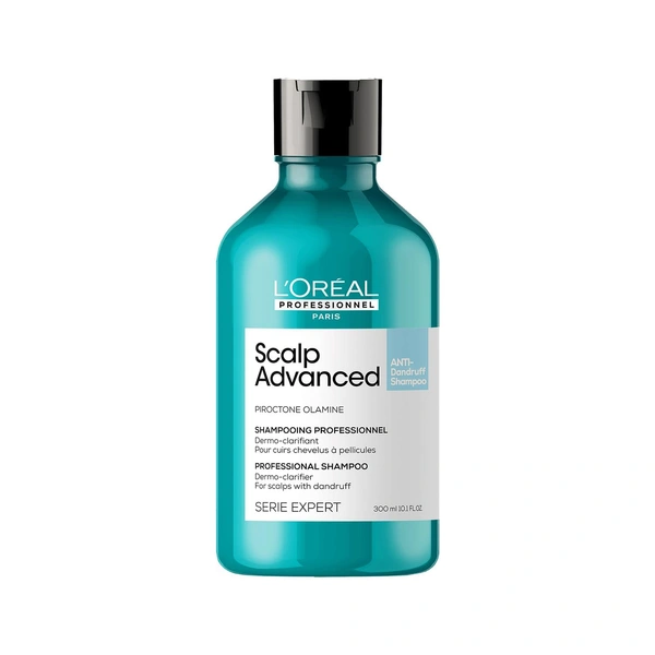 Loreal Professionnel Scalp Advanced Anti-Dandruff Dermo-Clarifier Shampoo 300ml | With Piroctone Olamine | Removes Dandruff & Gently Clarifies Scalp | For Men & Women