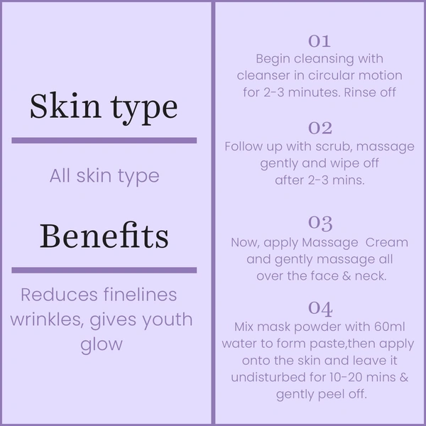 O3+ Professional Anti-Ageing Facial Kit 45g | Skin Firming Facial for Wrinkles & Youthful Glow