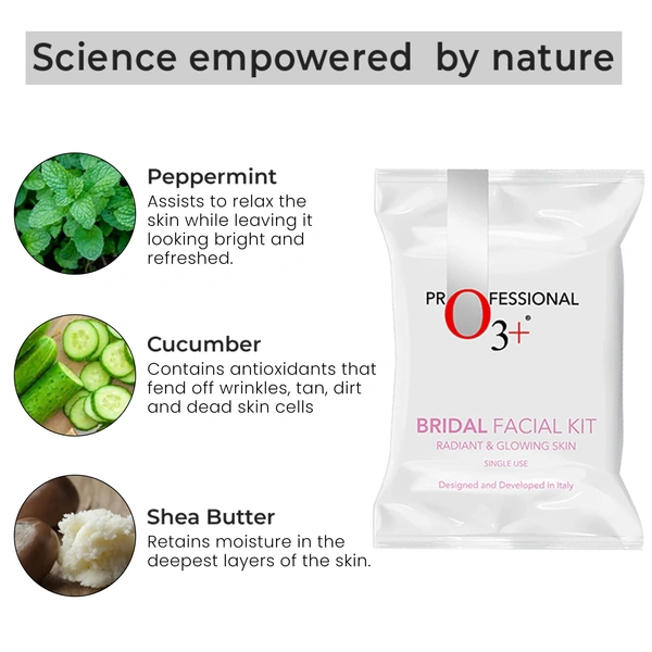 O3+ Professional Bridal Facial Kit 120g | Bridal Glow Facial Treatment for Radiant Skin | Salon Facial