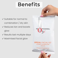 O3+ Professional Bridal Vitamin C Facial Kit 136g | Bridal Glow Facial for Bright Skin | Single Use Facial