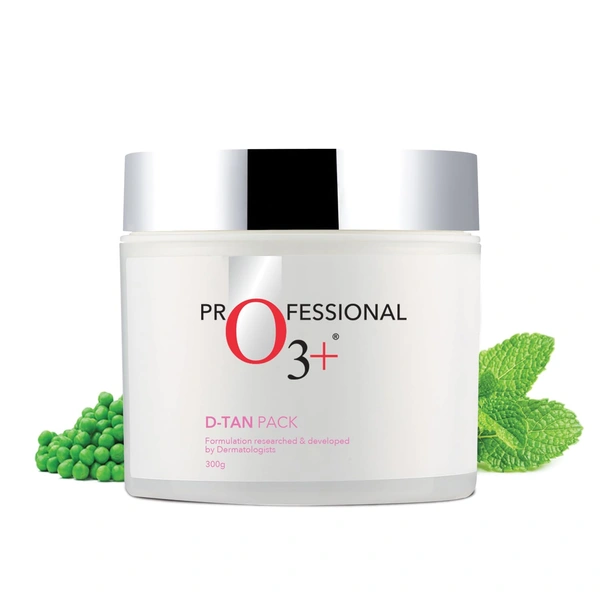 O3+ Professional D-Tan Pack 300g | Tan Removal Face Pack with Mint & Eucalyptus | Deep Nourishment