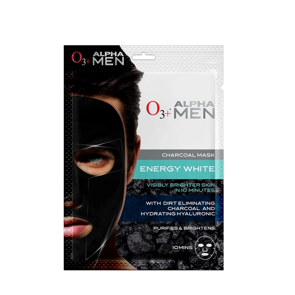 O3+ Professional Energy White Charcoal Sheet Mask 30ml | Deep Detox & Brightening