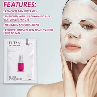 O3+ Professional Facial D-Tan Sheet Mask 30g | Instant Tan Removal Face Mask | Brightening & Glow Boost