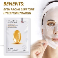 O3+ Professional Vitamin C Cellulose Sheet Mask 30g | Brightening Face Mask for Glowing Skin | Instant Glow & Hydration
