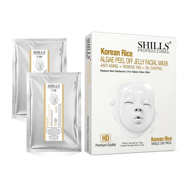 SHILLS Professional Algae Peel Off Jelly Facial Mask 100g 6 Variants Koream Rice | Deep Cleansing, Hydration & Skin Brightening | Spa Treatment for All Skin Types