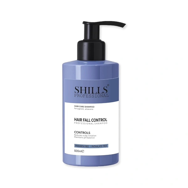 Shills Professional Hair Fall Control Shampoo 500ml | Keratin Enriched Anti Hair Fall Shampoo for Strong, Smooth, Healthy Hair | Reduces Breakage & Nourishes Scalp