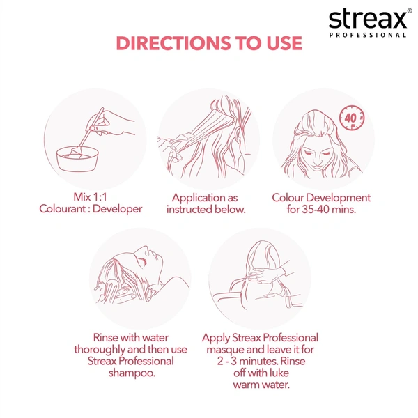 Streax Argan Secrets 5.35 Light Golden Mahogany Brown Hair Color 60g | Ammonia-Free Hair Color | Vibrant Shine & Complete Grey Coverage