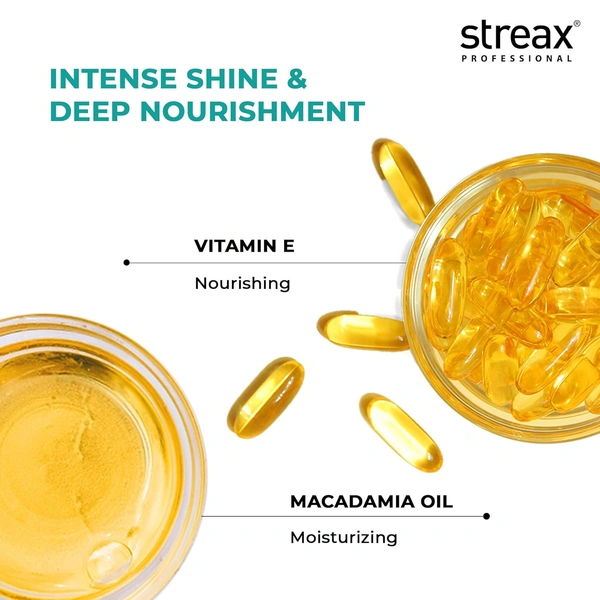 Streax Professional Vitariche Gloss Hair Serum 200ml | Professional Hair Serum for Frizz Control & Instant Shine | Smooth, Silky & Salon Finish Hair