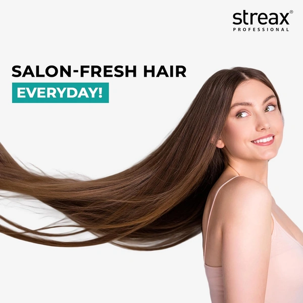 Streax Professional Vitariche Gloss Hair Serum 200ml | Professional Hair Serum for Frizz Control & Instant Shine | Smooth, Silky & Salon Finish Hair