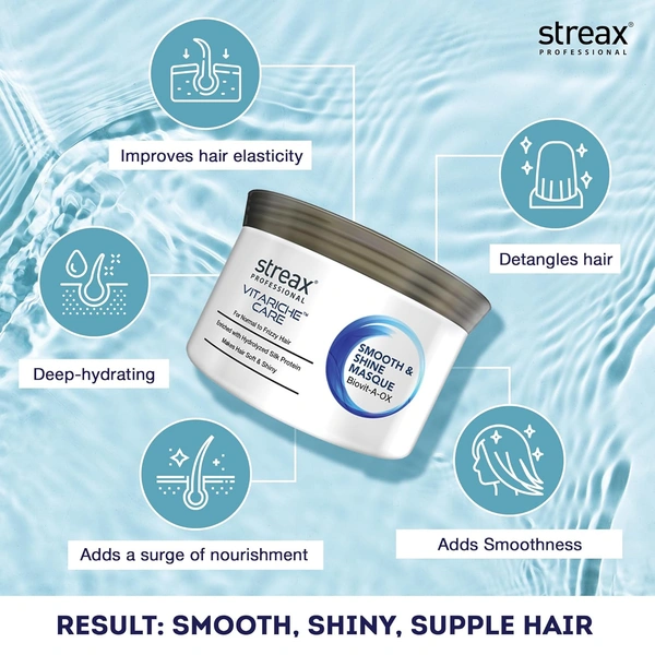 Streax Professional Vitariche Hair Care Masque 500g | Salon Hair Spa for Smooth & Shiny Hair | Deep Nourishment with Silk Protein for Dry Hair