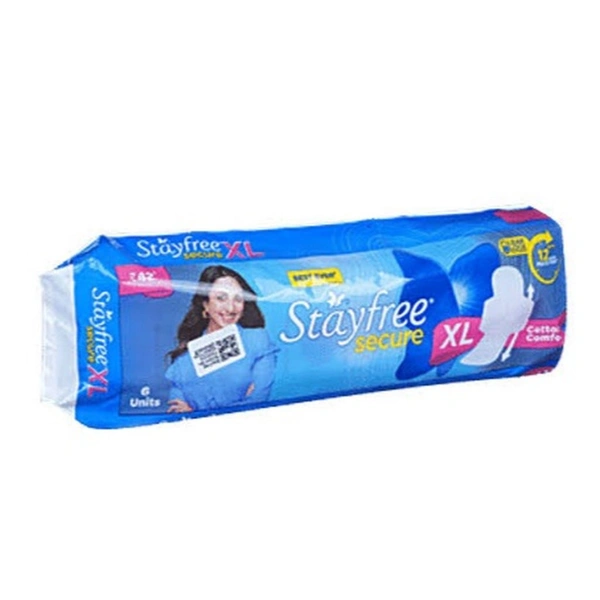 Stayfree Secure Cottony Sanitary Pad (XL) 6 Units
