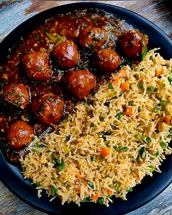 Veg Manchurian & Fried Rice Combo - 12pm To 9pm