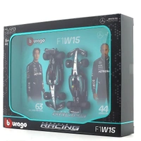 Burago 2024 Mercedes-AMG W15 set of 2 cars Burago Formula 1 Licensed Diecast Car | 1:43 Scale Model