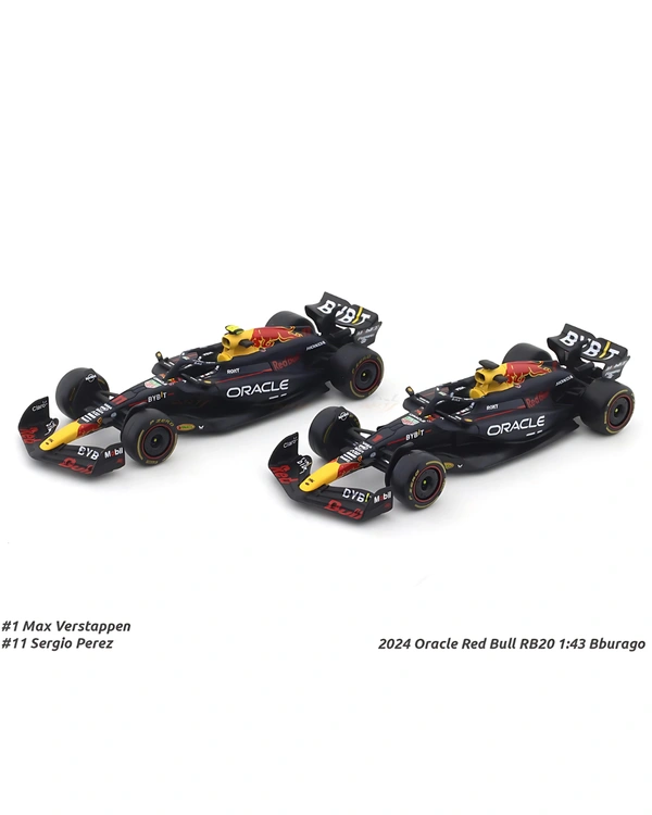 Burago 2024 Oracle Red Bull RB20 set of 2 cars | Burago | Formula 1 Licensed Diecast 1:43 Scale Model Car