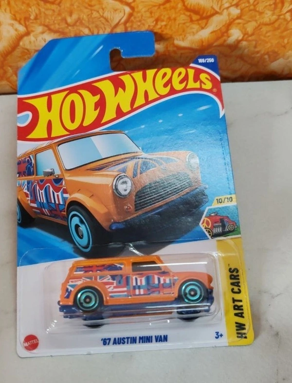 HOTWHEELS Hot Wheels 1:64 Scale | 67 AUSTIN MINI VAN | HW ART CARS | Orange | 10/10 | 169/250