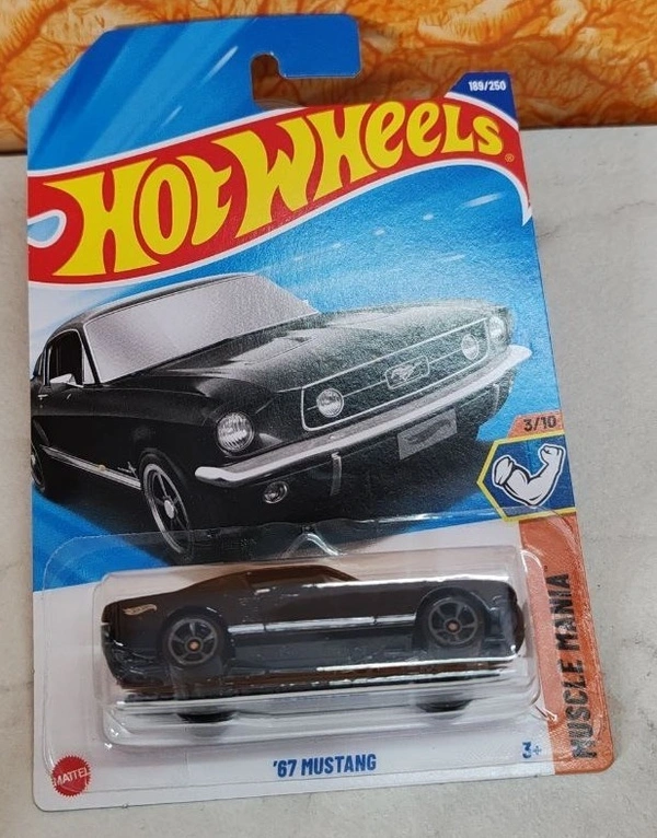 HOTWHEELS Hot Wheels 1:64 Scale | 67 MUSTANG | MUSCLE MANIA | BLACK | 3/10 | 189/250