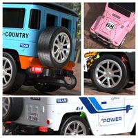 Mini Die-Cast RC JEEP 1:64 Scale | High-Speed Desktop Remote Control Car with LED Headlights | 2.4GHz Mini Controller, 15m Range, Type-C Charging