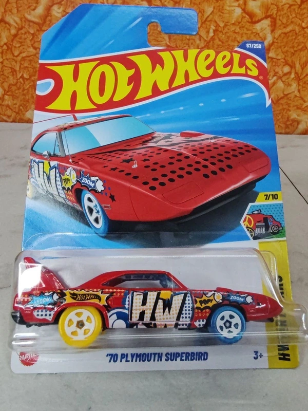 HOTWHEELS Hot Wheels 1:64 Scale | 70 PLYMOUTH SUPERBIRD | HW Art Cars | RED | 7/10 | 87/250