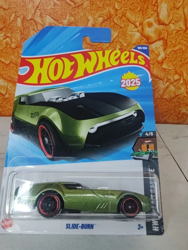 HOTWHEELS Hot Wheels 1:64 Scale | SLIDE-BURN | HW Dream Garage | Olive Green | 4/5 | 108/250