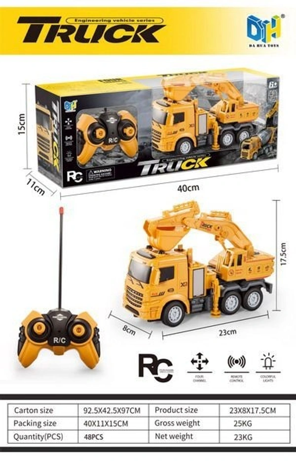 Remote Control RC Truck Excavator Constuction Truck with Working Head Light Construction Truck Toy