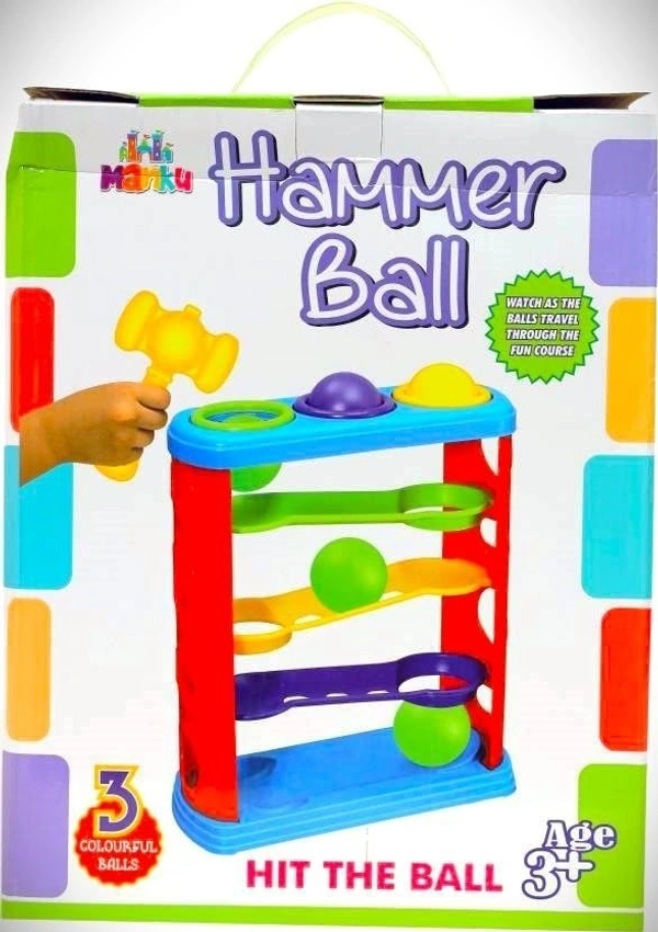 Hammer Ball Hit The Ball, Hammering & Pounding Toys for Kids, Multicolor