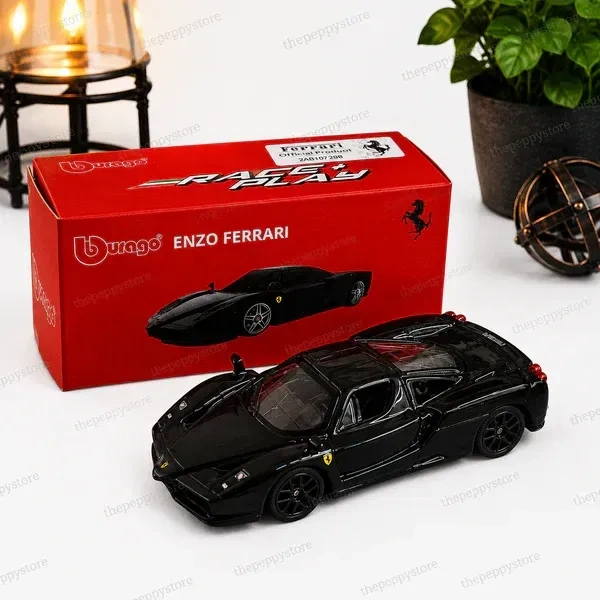 BURAGO Bburago | ENZO FERRARI | BLACK | Scale 1:64 Diecast Collectible Toy Car