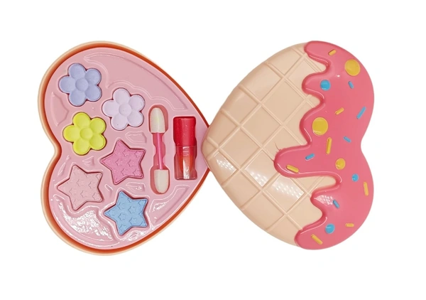 Pretend Makeup for Girls | Cosmetics Kits with Foldable Heart Case