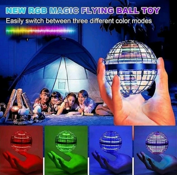 Flying Ball Toy, Flying Orb Ball Boomerang Mini Pro Spinner Toys for Boys Girls Kids Adult Indoor Outdoor, USB Rechargeable Built-in RGB Lights 360?�Rotating | Flying UFO Ball