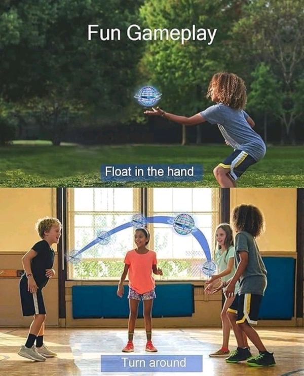 Flying Ball Toy, Flying Orb Ball Boomerang Mini Pro Spinner Toys for Boys Girls Kids Adult Indoor Outdoor, USB Rechargeable Built-in RGB Lights 360?�Rotating | Flying UFO Ball