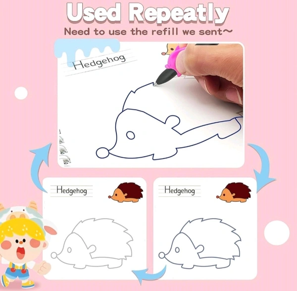 Groove Control Pen drawing book set of 4books 1pen 1gripper and 5 refills