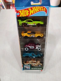 HOTWHEELS Hot Wheels RETRO RACERS Pack of 5 ( EL SEGUNDO COUPE | GT-SCORCHER | 32 FORD | VOLKSWAGEN KAFER RACER | 1967 FORD GT40 MK.IV )