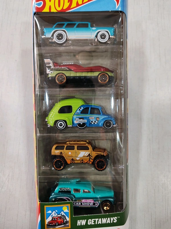 HOTWHEELS Hot Wheels HW GETAWAYS Pack of 5 ( HOVER STORM | CLASSIC NOMAD | RV THERE YET™ | ROCKSTER | COCKNEY CAB II )