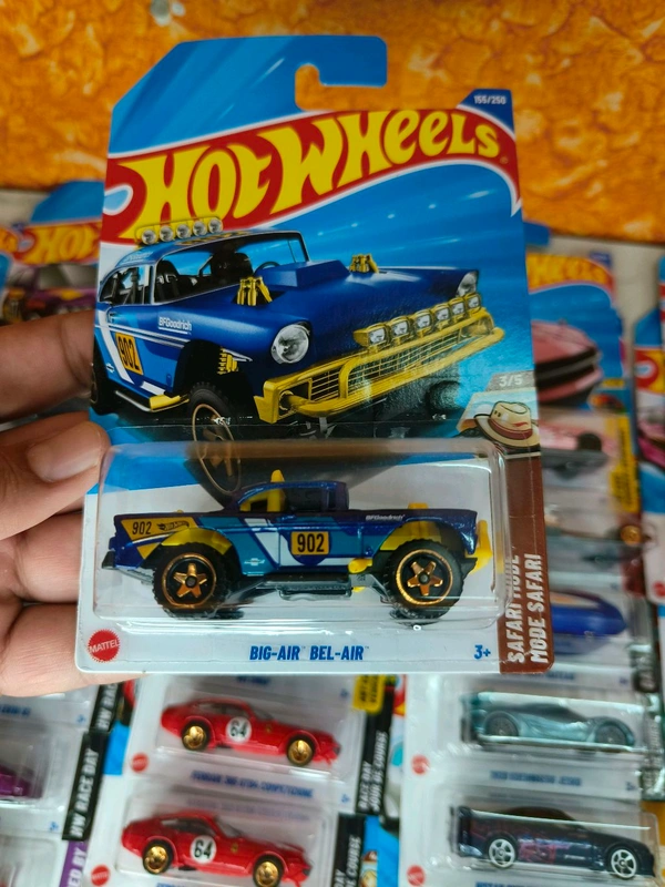 Hot Wheels 1:64 Scale | BIG-AIR | Safari Mode | Blue Yellow | Case M | 155/250