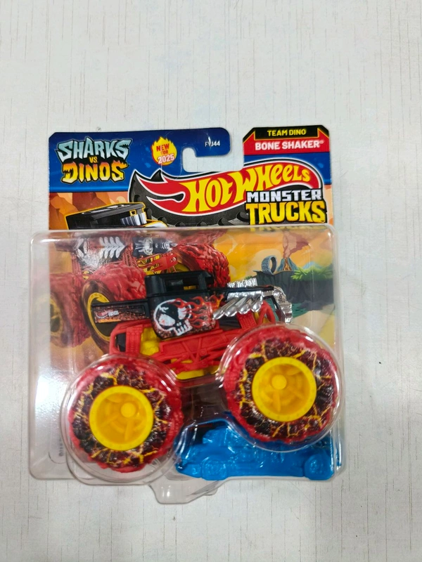BONE SHAKER | SHARKS VS. DINOS | TEAM DINO | HOT WHEELS MONSTER TRUCKS 1:64 SCALE | FYJ44