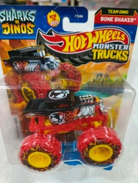 BONE SHAKER | SHARKS VS. DINOS | TEAM DINO | HOT WHEELS MONSTER TRUCKS 1:64 SCALE | FYJ44